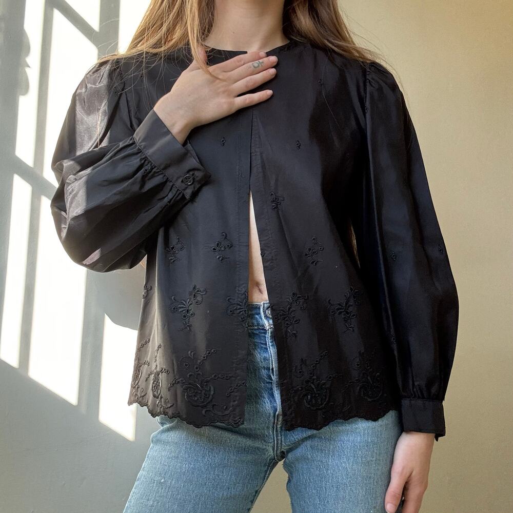 Vintage Neusteters 1980s Victorian Goth Open Jacket 8 Whimsigoth Romantic